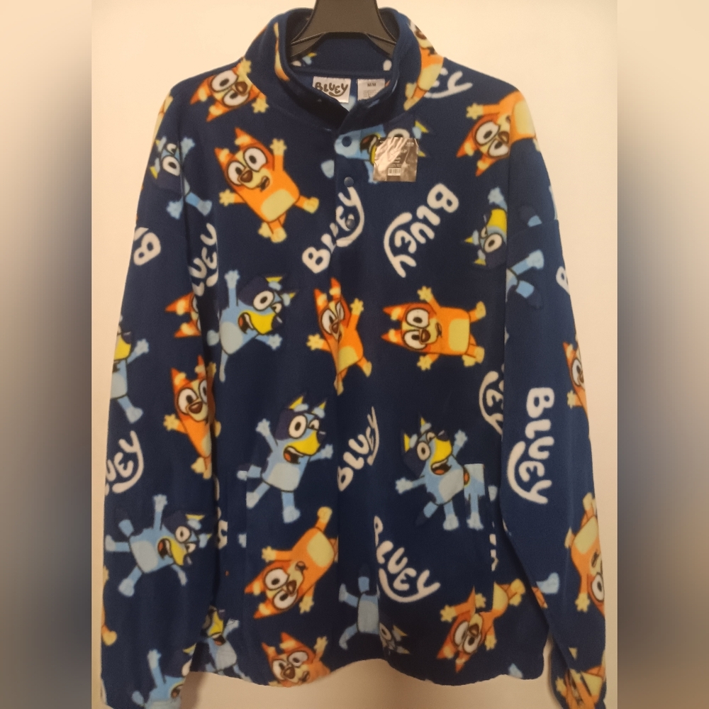 NWT Bluey Polar FleeceMen's Sweater - Blue